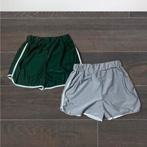 S-M woman’s Green and Gray Women's Athletic Shorts “booty shorts”